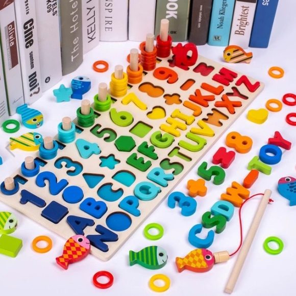 Children 3D Alphabet Number Puzzle Baby Colorful Geometric Digital Letter Educational Toy - Image 6