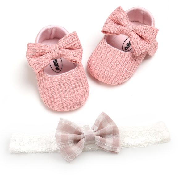 Baby Girl Shoes Newborn Infant First Walker Cotton Sofe Sole Princess Toddler Baby Crib Shoes - Image 5