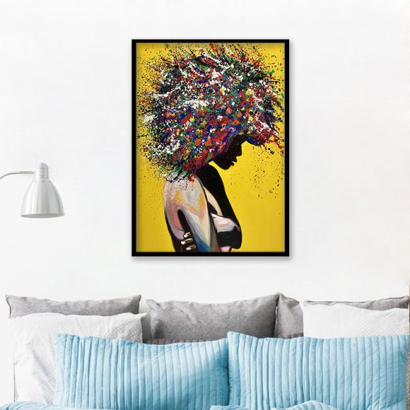Girl portrait canvas print oil wall art poster - Image 5