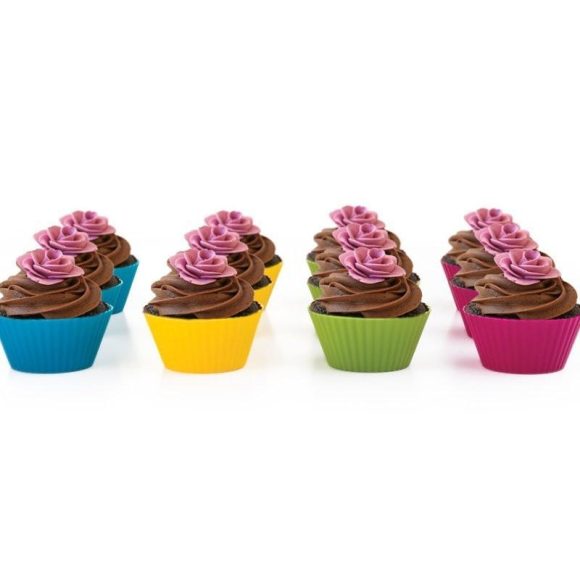 Nonstick Reusable Silicone Cupcake Liners Baking Cups 12 Pieces - Image 9