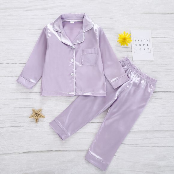 Pure Color Children's Bathrobe Casual Fashion Suit - Image 5