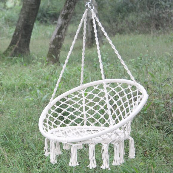 Nordic Style Round Hammock Outdoor Indoor Dormitory Bedroom Hanging Chair For Child Swinging Single Safety Hammock - Image 6