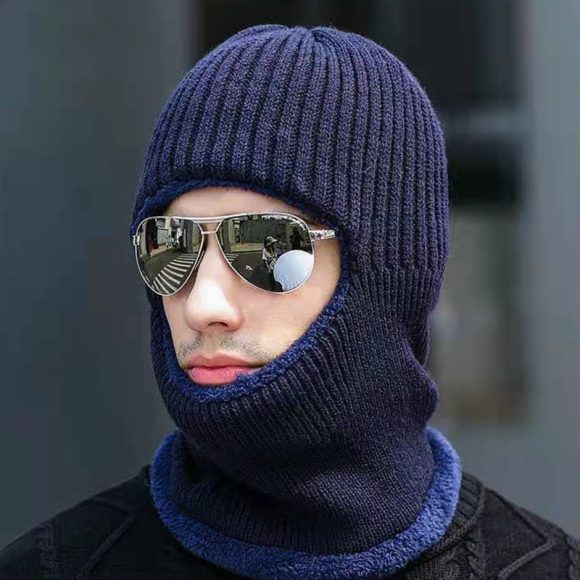 Winter Warm Unisex Dome Brimless Terry Neck Protection Thickened Flat Brim Knitted Hat - Image 6