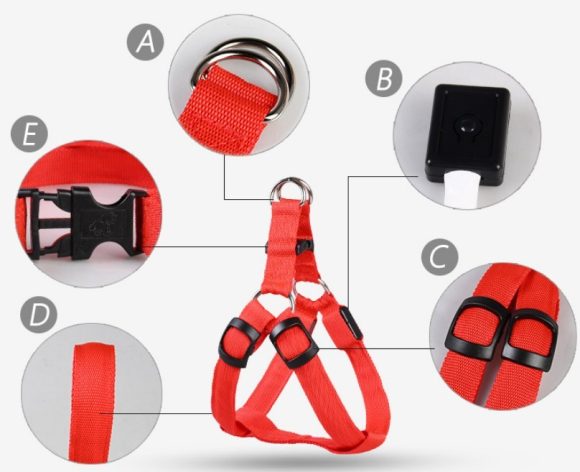 Pet Products LED Luminous Dog Chest Strap Large Dog Luminous Dog Leash - Image 10