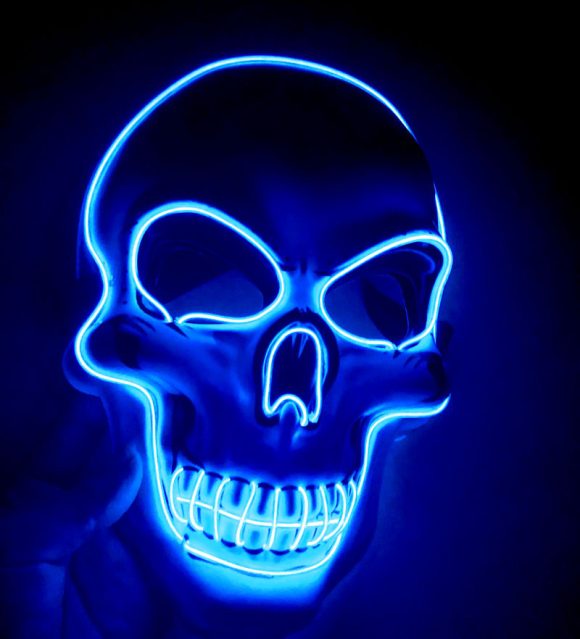Halloween Skeleton Mask LED Glow Scary Mask - Image 8
