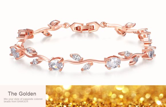 Plated crystal ladies bracelet - Image 2