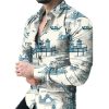 Men's Casual Long Sleeved Large Floral Shirt - Image 3