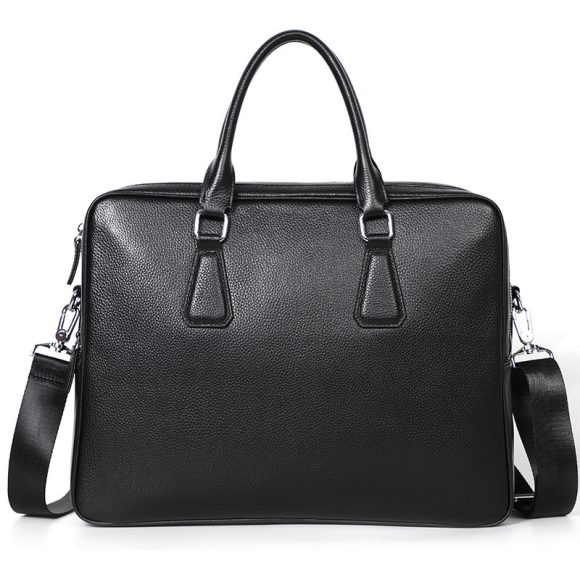 Handbag Men's Leather Briefcase Cowhide Horizontal Large Capacity - Image 8