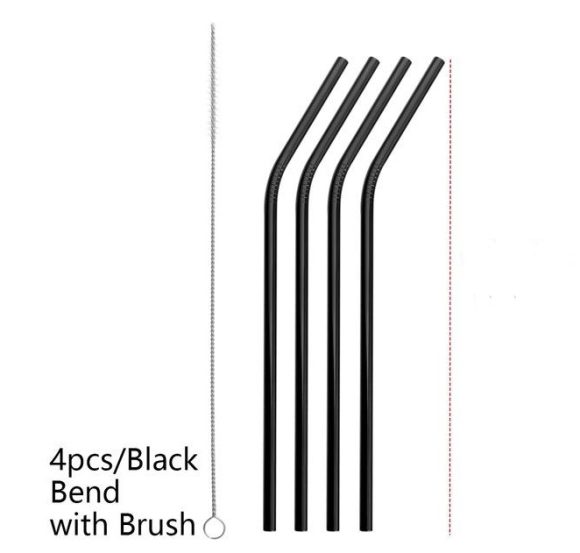 Colourful Reusable Stainless Steel Straws - Image 3