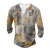 Open Placket With Buttons 3D Digital Printed Ethnic Pattern Printed Top - Image 4