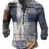 Open Placket With Buttons 3D Digital Printed Ethnic Pattern Printed Top - Image 7