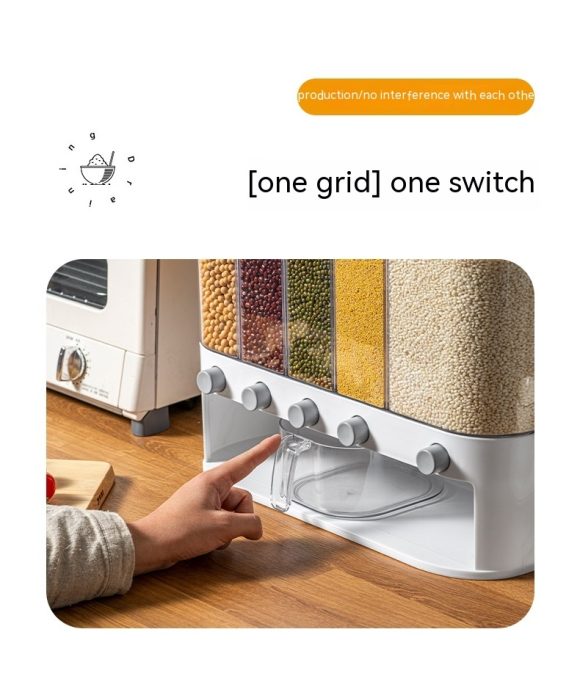 Sealed Kitchen Cereals Separated Storage Box - Image 2