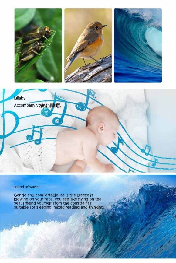 Electronic Sleep Treatment Instrument Child Sleeping Baby Crying Soothing Hypnosis Devices Music Light Sleep Aid Machine - Image 8