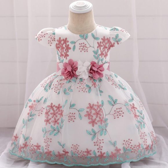 summer children's clothing new baby birthday party wedding dress skirt girls fluffy dress - Image 4