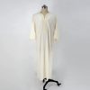 Ethnic Style Loose Casual Embroidery White Muslim Robe - Image 3