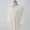 Ethnic Style Loose Casual Embroidery White Muslim Robe - Image 2