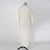Ethnic Style Loose Casual Embroidery White Muslim Robe - Image 4