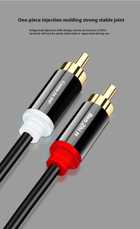 Two-to-two Double-connected Flower Head Audio Cable 2RCA Computer Connection TV Audio Speaker Cable - Image 10