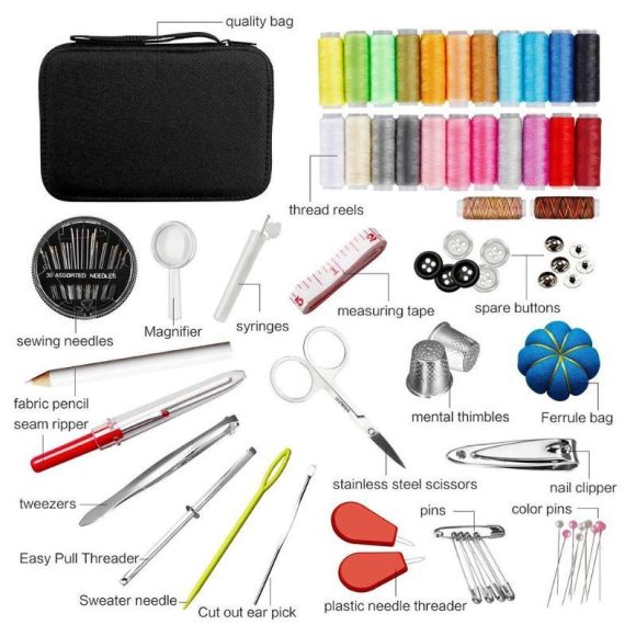 Sewing Suit Travel Sewing Bag Black Zipper Bag - Image 6