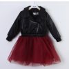Korean Children And Girls On Behalf Of A Leather Dress Embroidered With Sequins Leather Children Princess Dress - Image 4