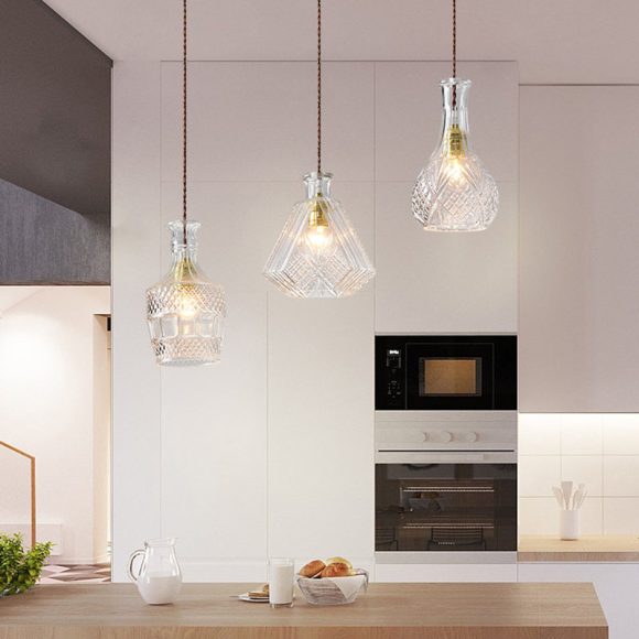 Glass bottle chandelier - Image 7