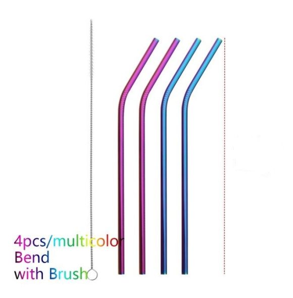 Colourful Reusable Stainless Steel Straws - Image 9