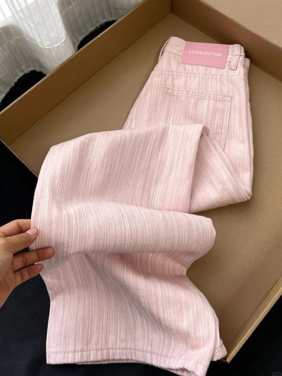 Striped Wide Leg Jeans Women's High Waist - Image 6