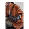 Women's Retro Shoulder Bag Underarm Crescent Crossbody Bag - Image 3