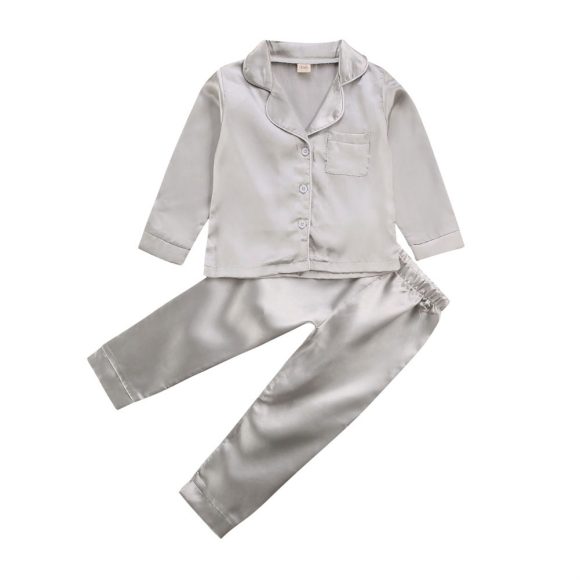 Pure Color Children's Bathrobe Casual Fashion Suit - Image 2
