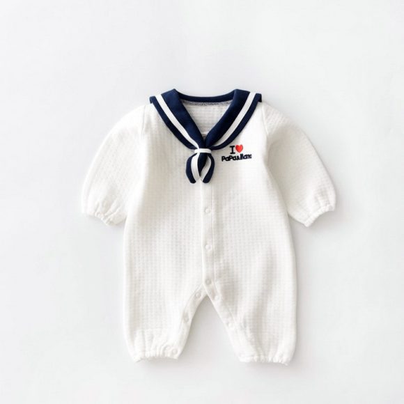 Navy Style Baby Clothes Newborn Clothes Baby Onesies - Image 3