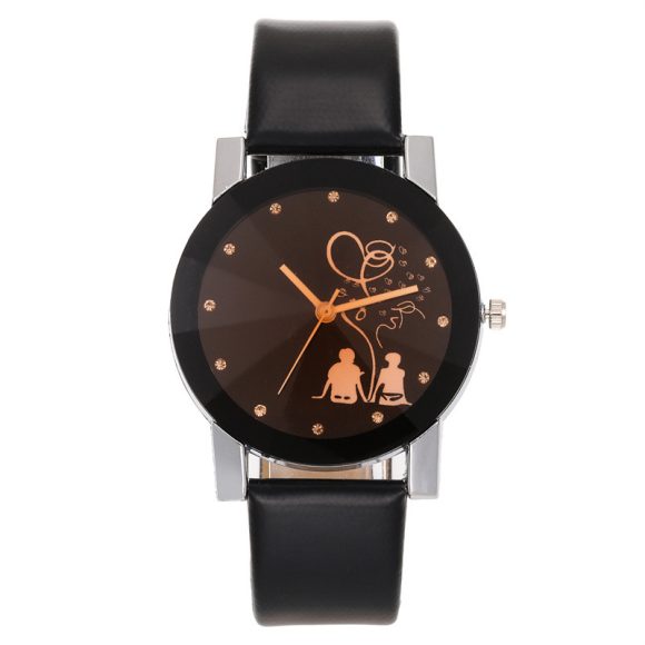 New Couple Quartz Trendy Belt Stylish Glossy Simple Elegant Women's Watch - Image 3