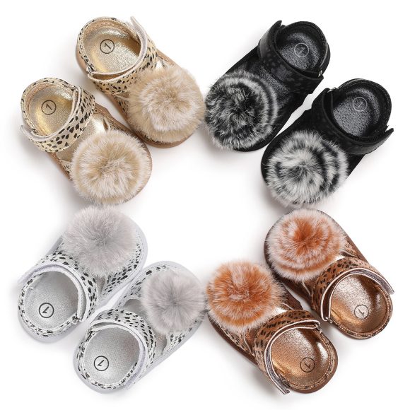 baby newborn childrens shoes baby stroller baby shoes Leopard Cute Ball childrens wear non-slip shoes 0-18M - Image 5