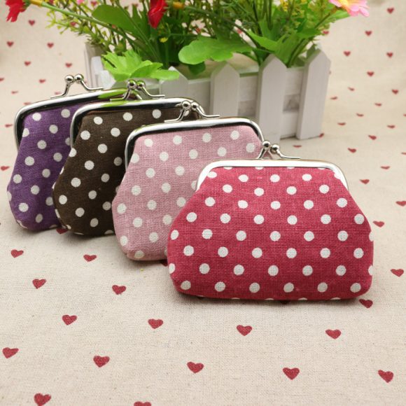 Linen dots zero purse cloth coin bag children wallet creative Taobao small gift wholesale - Image 2