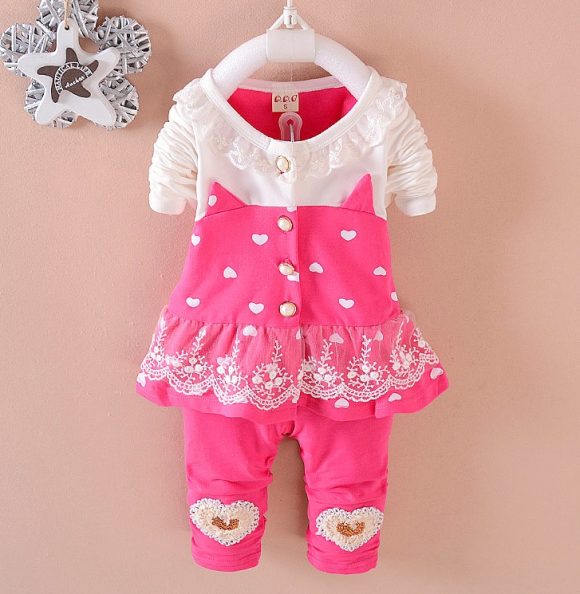BibiCola Baby Girls Clothing Sets Toddle Tracksuits Kids Tops   Pants 2pcs Tracksuits Kids Girls Clothes Baby Girl Clothes Set - Image 2