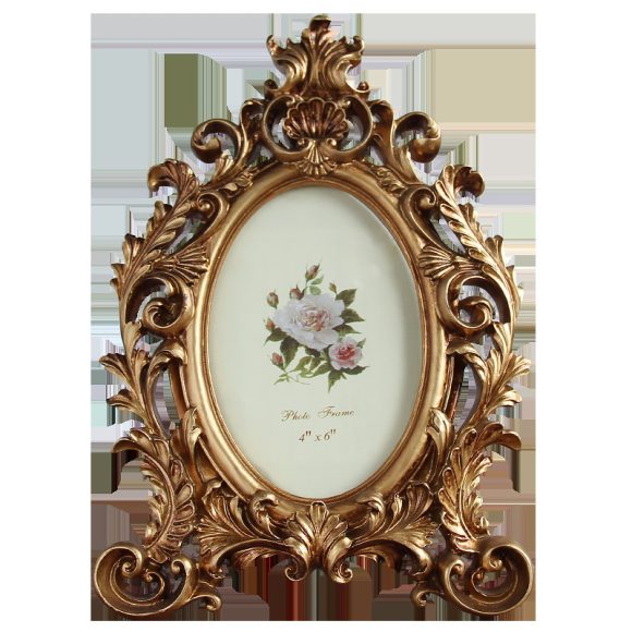 European oval resin photo frame - Image 3
