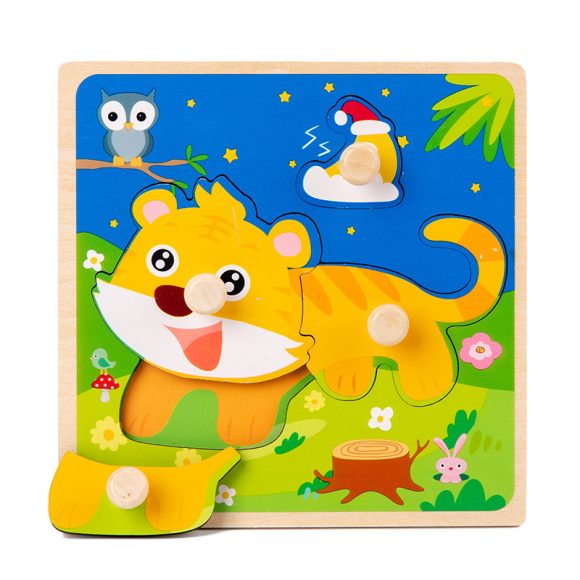 Children's Cartoon Wooded 3d 3d Puzzle Model Educational Toys - Image 3