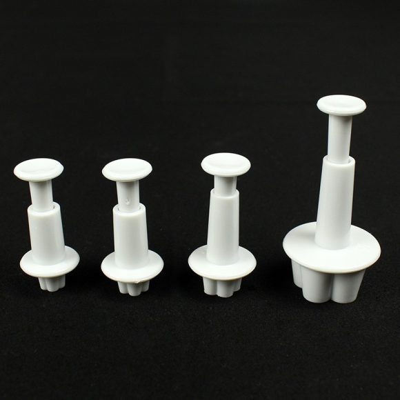 4pcs Plum Flower Plunger Cutter Sugarcraft Fondant Cake Decorating DIY Tool - Image 3
