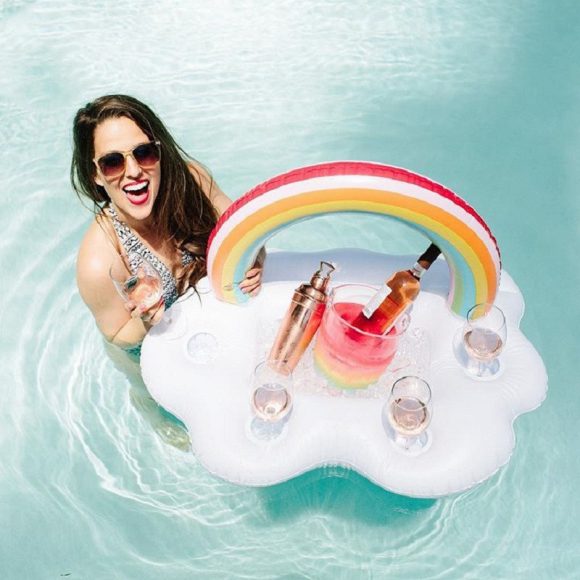 Gay Pride Rainbow Inflatable Pool Float Cooler - Image 9