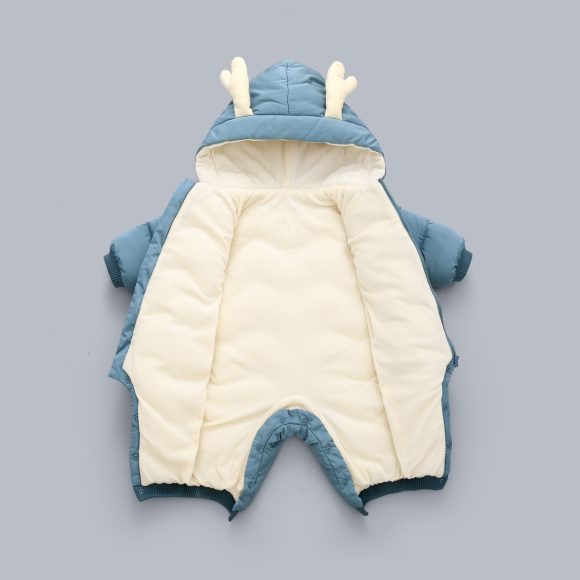 Baby Winter Snowsuit Plus Velvet Thick Baby Boys Jumpsuit 0-3 Years Newborn Romper Girl Clothes Overalls Toddler Coat - Image 3