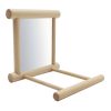 Bird stand with mirror
