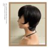 Short Straight Wig Women's Short Hair Head Cover Real Human Hair - Image 3