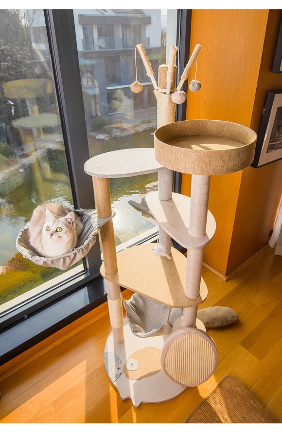 Cat Climbing Frame Large Integrated Shelf Cat Tree - Image 5