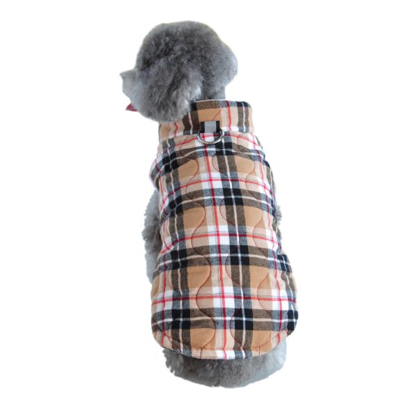 Winter Pet Dog Clothes Heavy Cotton Pet Clothes Jacket Plaid Zipper Down Jacket Pets Supplies - Image 5