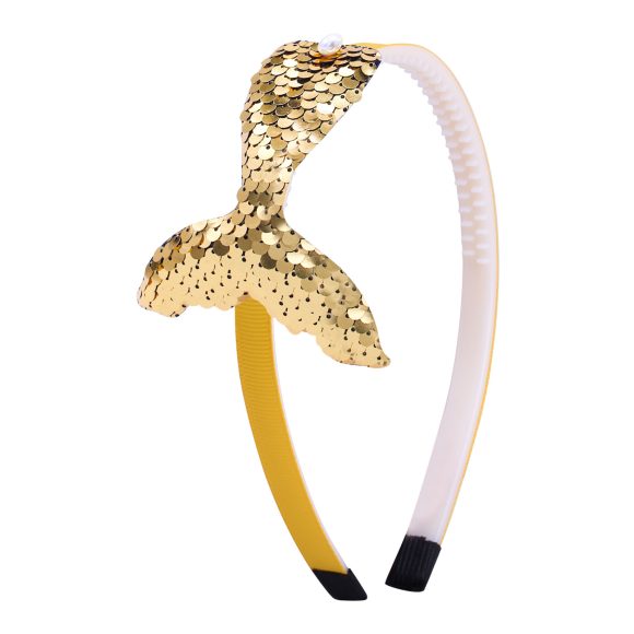 Sequined Hair Accessories Mermaid Tail Flip Fish Scale Pearl Headband Non-slip Manual Hairpin - Image 5