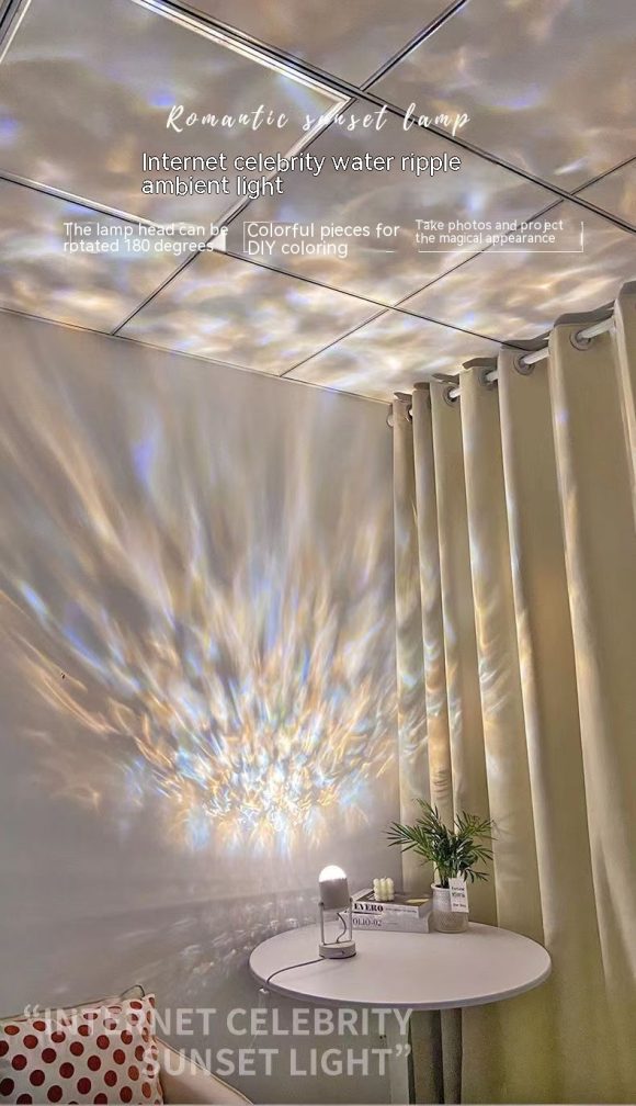 Dynamic Water Ripple Ambience Light Light And Shadow Atmosphere Table Lamp - Image 5