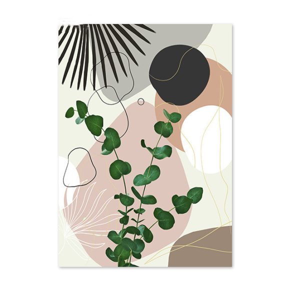 Tropical Plant Leaf Wall Art Canvas Painting - Image 6