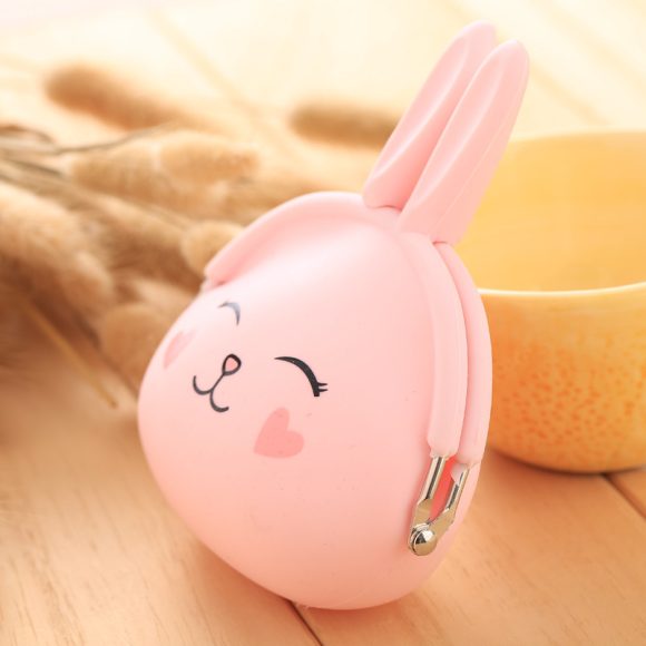 Cartoon silica gel zero purse Korean lovable rabbit zero purse candy color packet key bag lady bag - Image 2