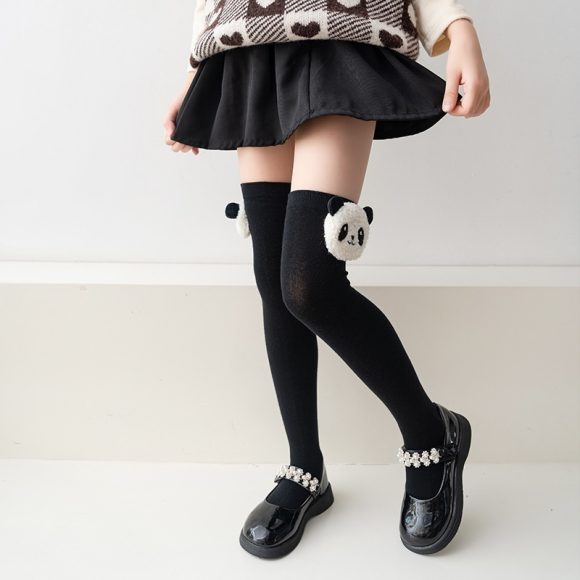 Cute Girl Cartoon Unique Panda Puppy Bunny Princess Style Long Socks - Image 4
