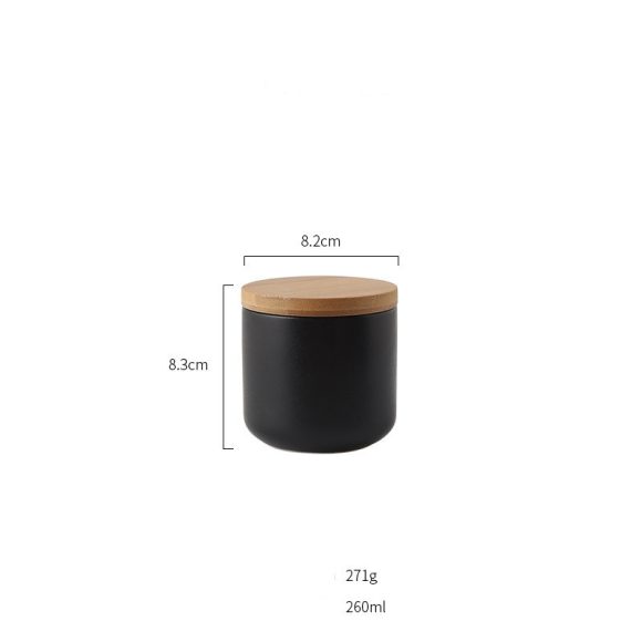 Kitchen ceramic wooden lid sealed storage jar - Image 7