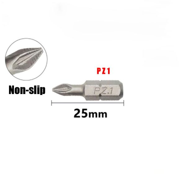 Anti Slip Electric Hex Shank Magnetic Screwdriver Drill Bit Set 6pcs 25mm - Image 2